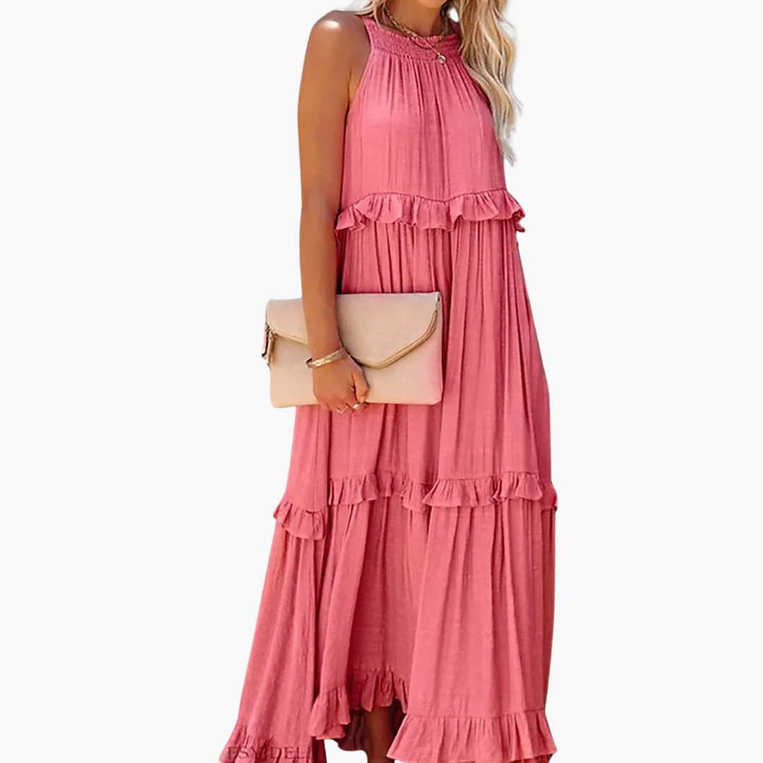 Joanna | Robe Maxi Ruffle Breeze