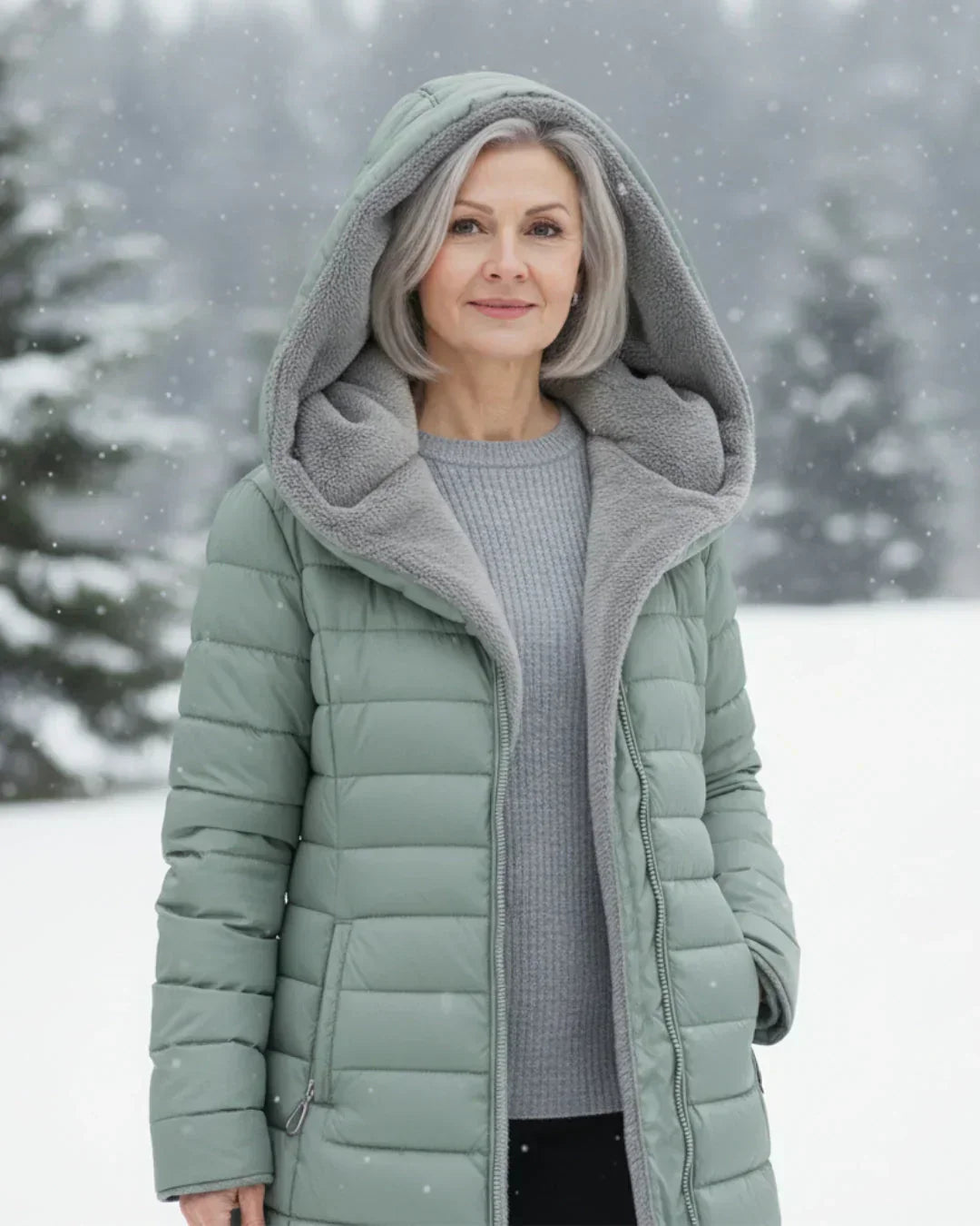 Nicole | Warm Hooded Winter Jacket
