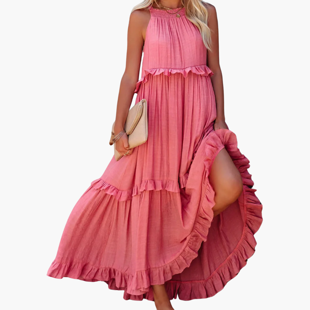 Joanna | Robe Maxi Ruffle Breeze