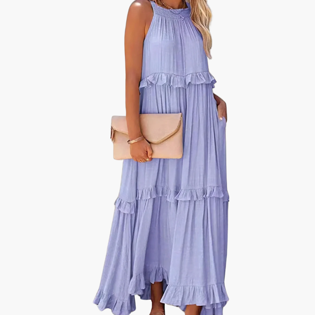 Joanna | Robe Maxi Ruffle Breeze
