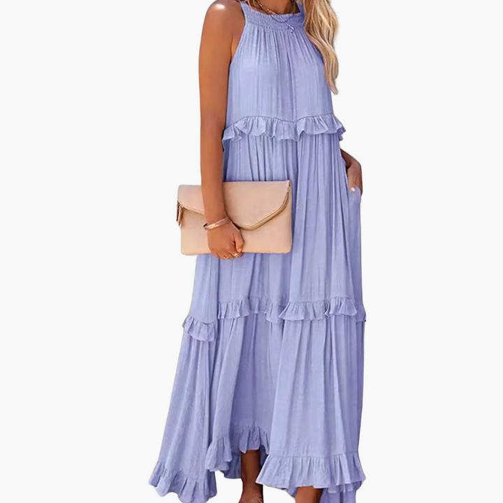 Joanna | Robe Maxi Ruffle Breeze