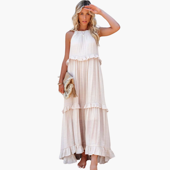 Joanna | Robe Maxi Ruffle Breeze