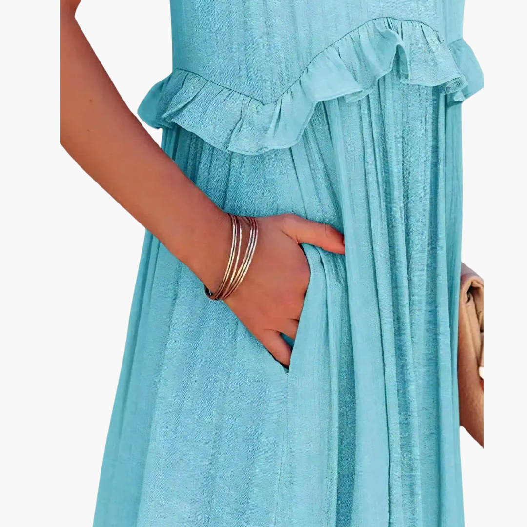 Joanna | Robe Maxi Ruffle Breeze
