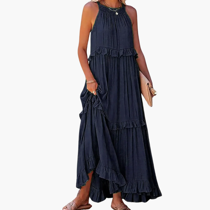 Joanna | Robe Maxi Ruffle Breeze