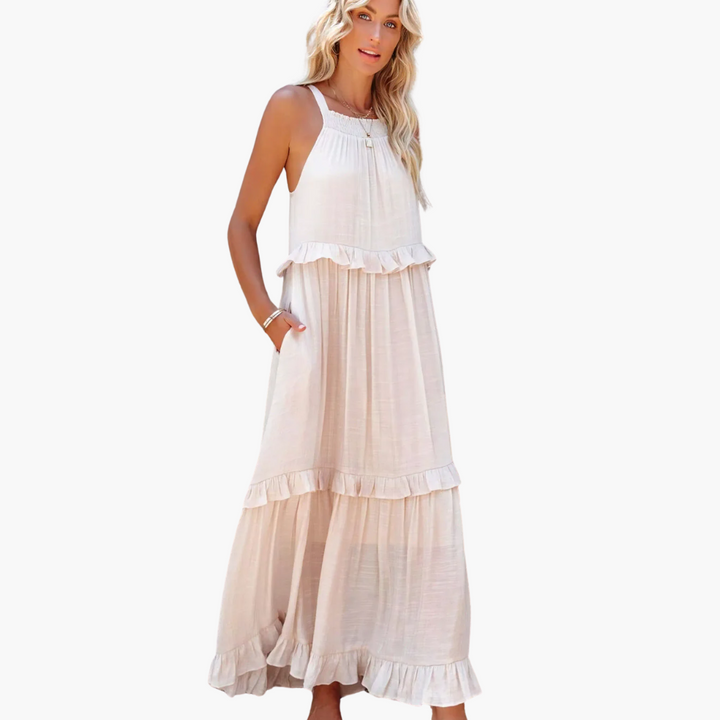 Joanna | Robe Maxi Ruffle Breeze