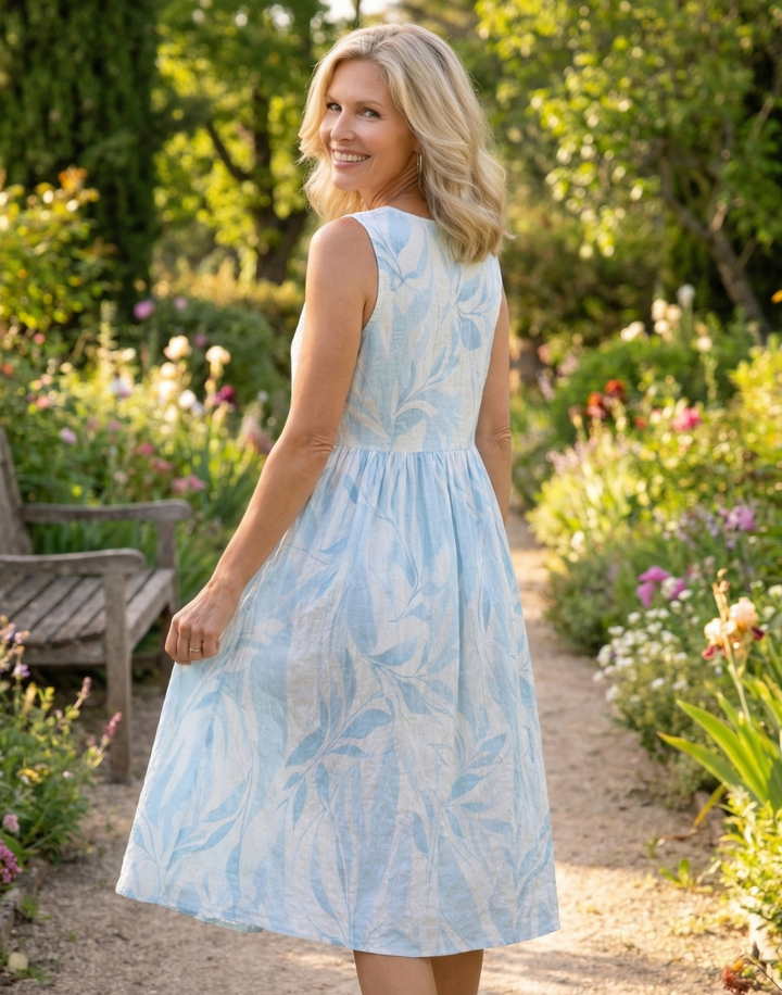 Coralie – Robe midi florale élégante