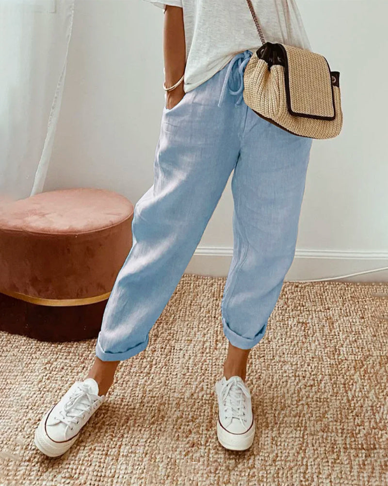 SANNE™ | Pantalon Décontracté pour Femmes avec Confort Respirant et Élégance Intemporelle pour Chaque Jour