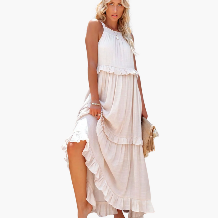 Joanna | Robe Maxi Ruffle Breeze