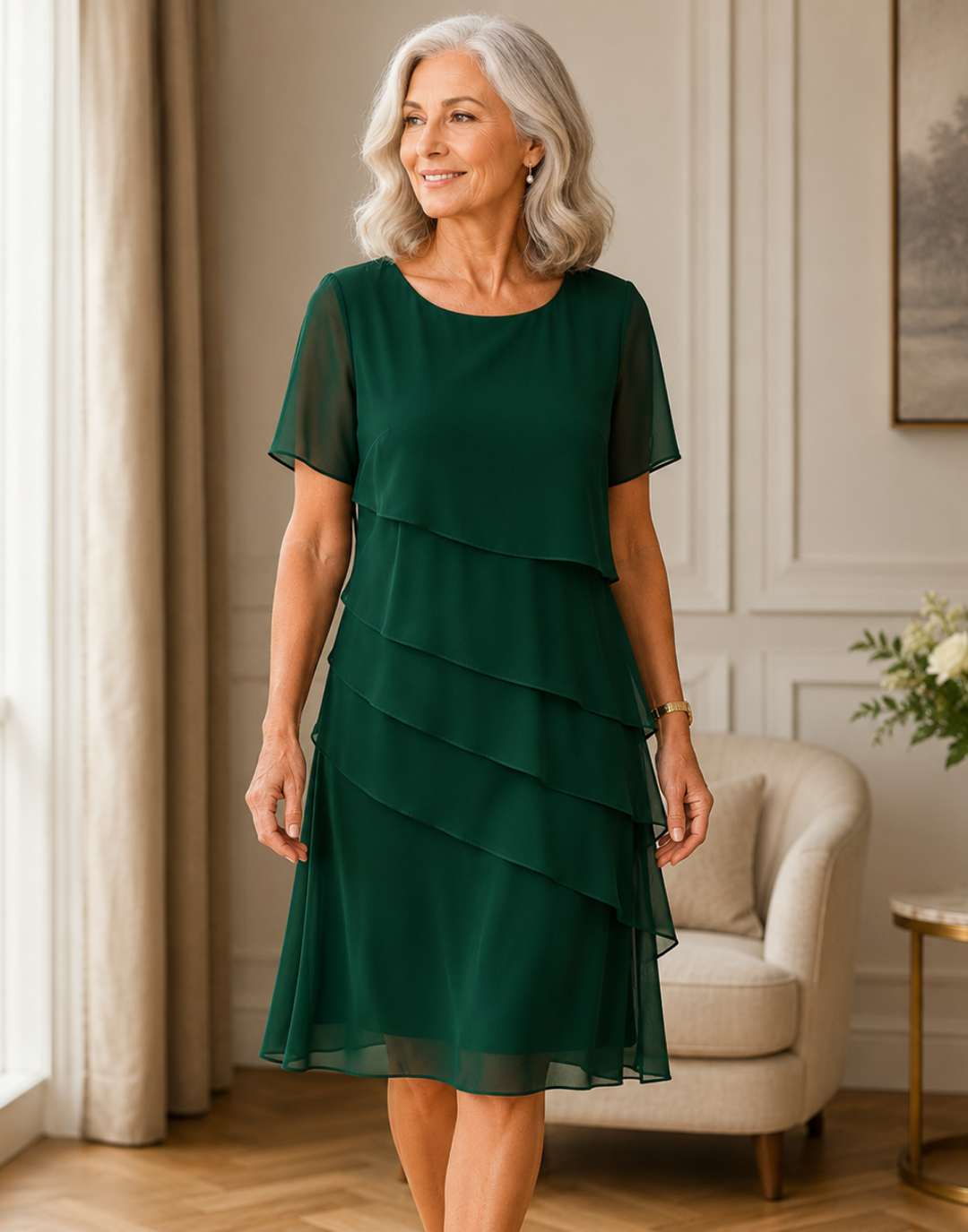 Linda | Robe à volants Élégante et Confortable