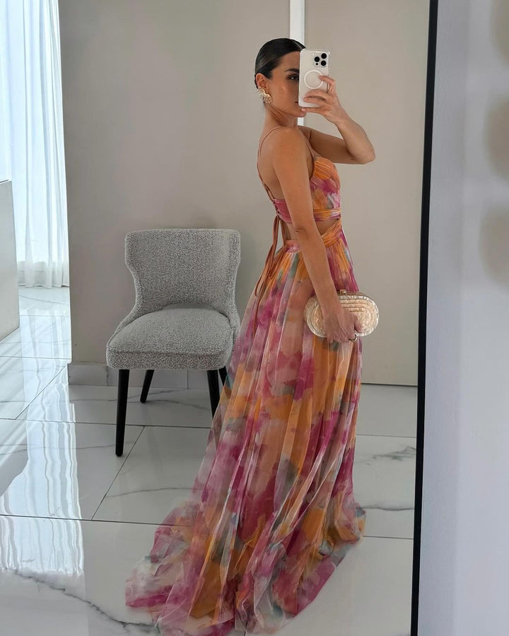 Giselle | Maxi-Robe Envoûtante avec Imprimé Floral