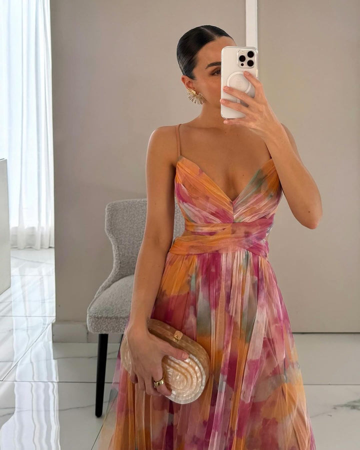 Giselle | Maxi-Robe Envoûtante avec Imprimé Floral