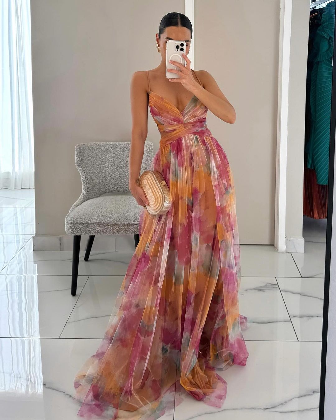 Giselle | Maxi-Robe Envoûtante avec Imprimé Floral