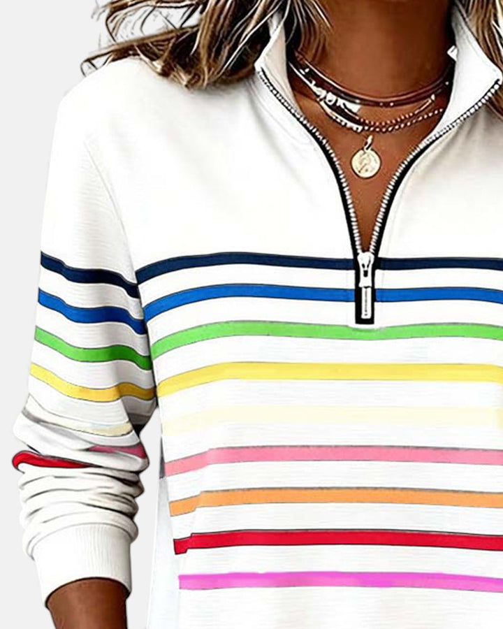 Vera | Pull Rayé Confortable