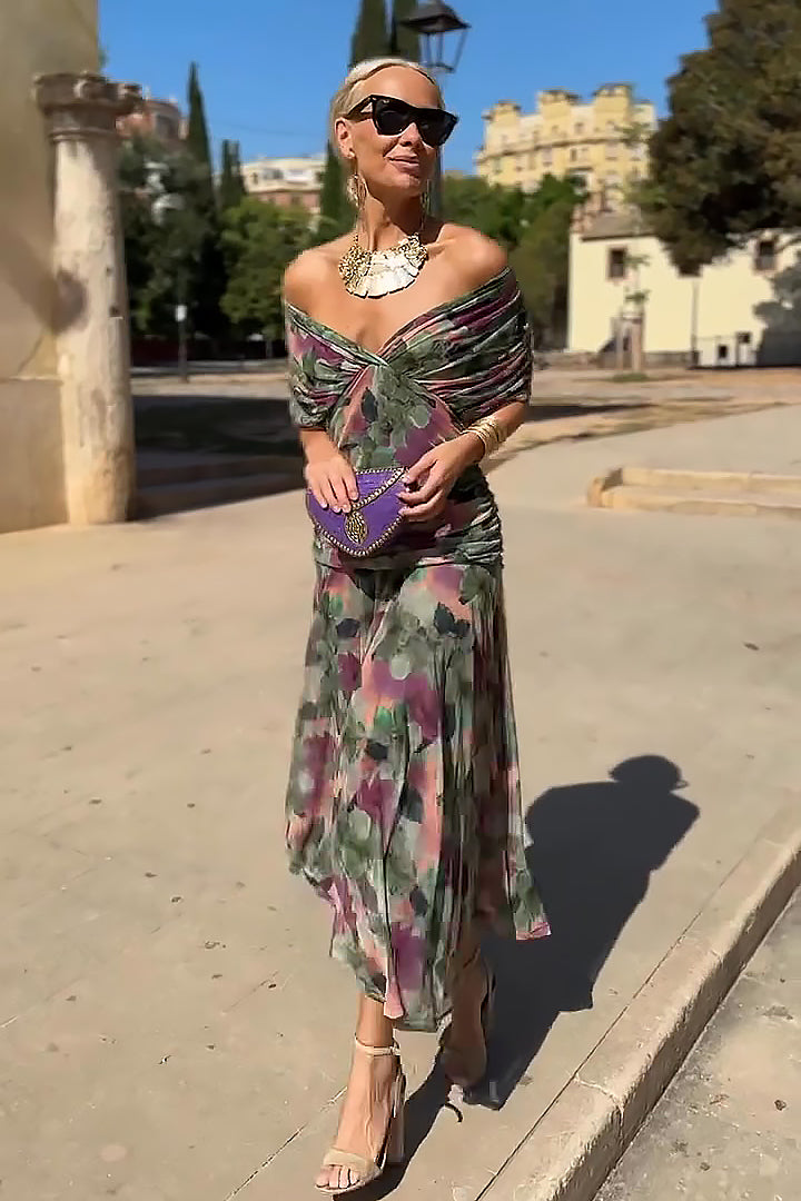 Louise | Robe Maxi de Fête Élégante à Col V