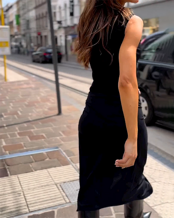 CELESTE | Robe Longue Sans Manches Élégante et Confortable