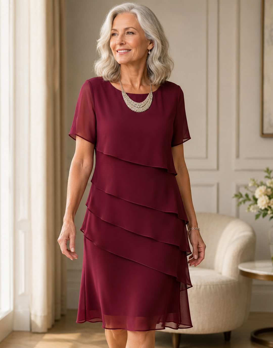 Linda | Robe à volants Élégante et Confortable