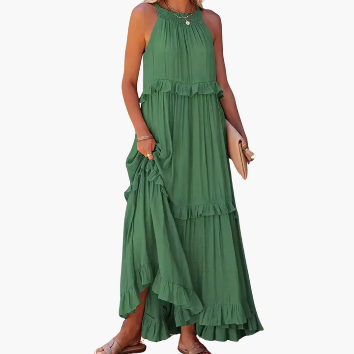Joanna | Robe Maxi Ruffle Breeze