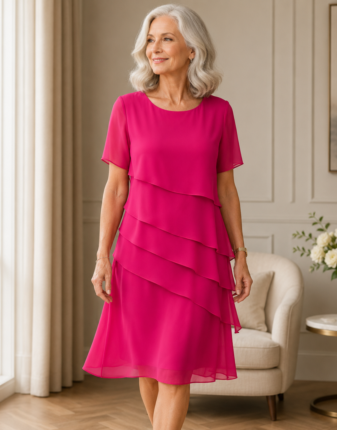 Linda | Robe à volants Élégante et Confortable