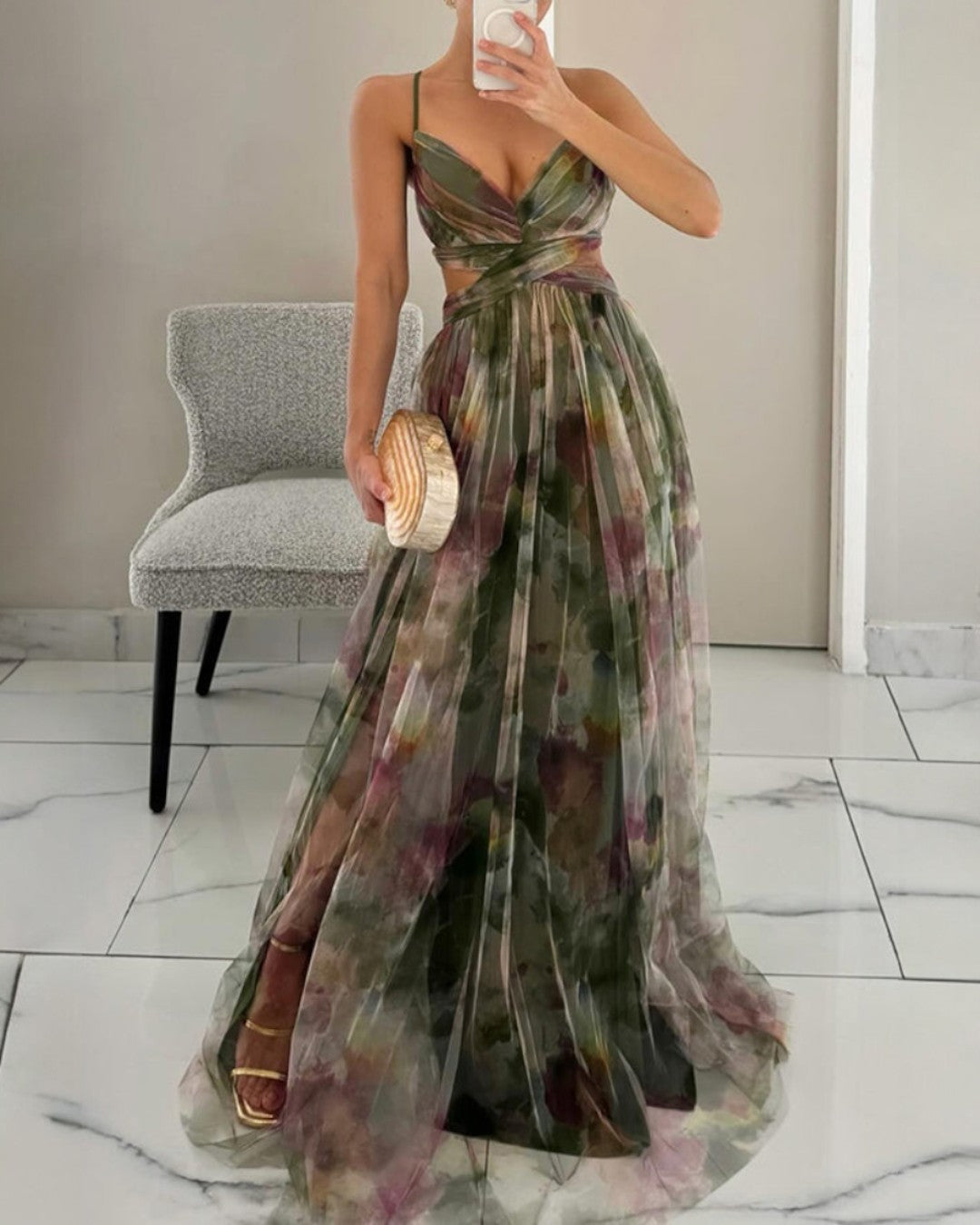 Giselle | Robe maxi envoûtante avec imprimé floral