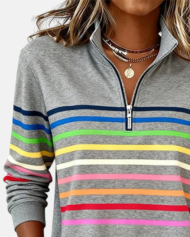 Vera | Pull Rayé Confortable