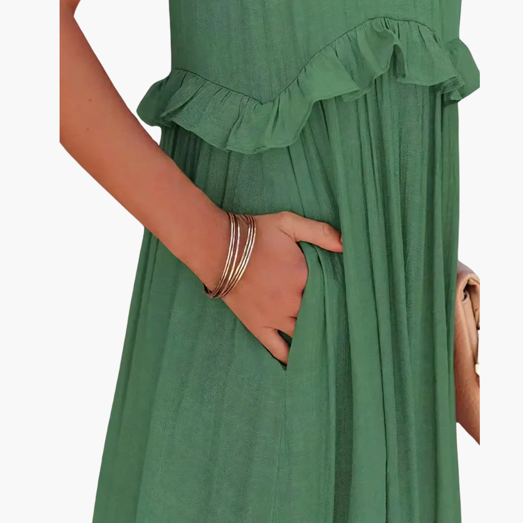 Joanna | Robe Maxi Ruffle Breeze