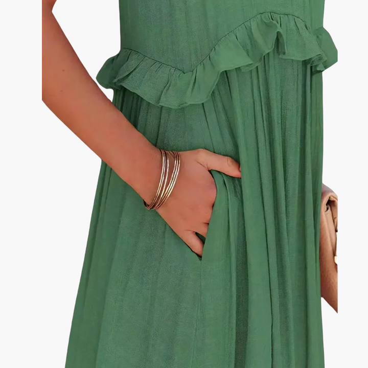 Joanna | Robe Maxi Ruffle Breeze