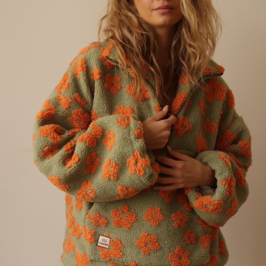 Masie | Bloom Fleece with Floral Details