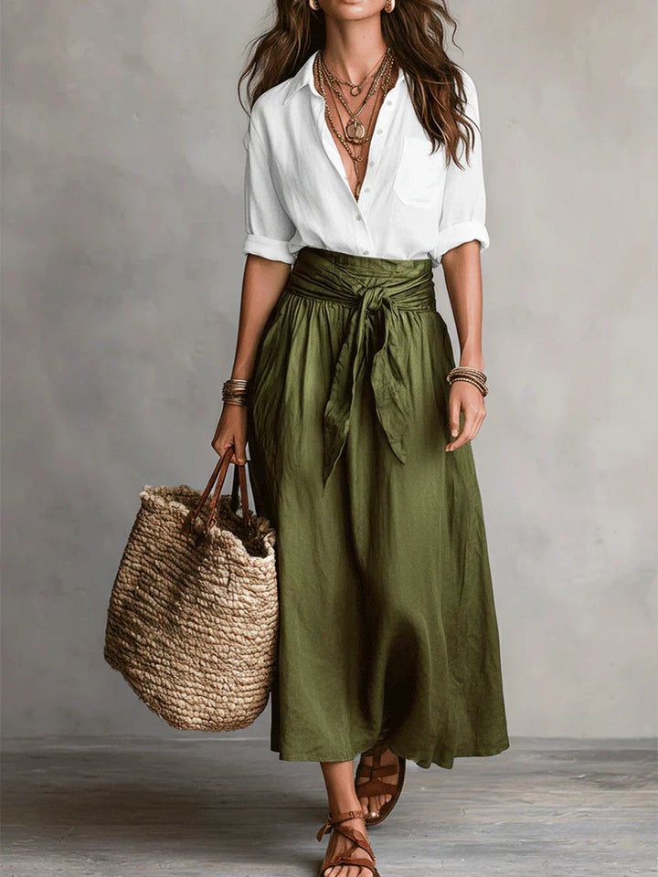 Martina | Robe Maxi Élégante et Fluide à Une Épaule
