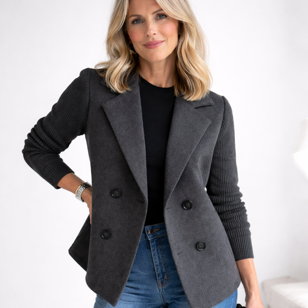 Camela - Blazer à Manches Tricotées