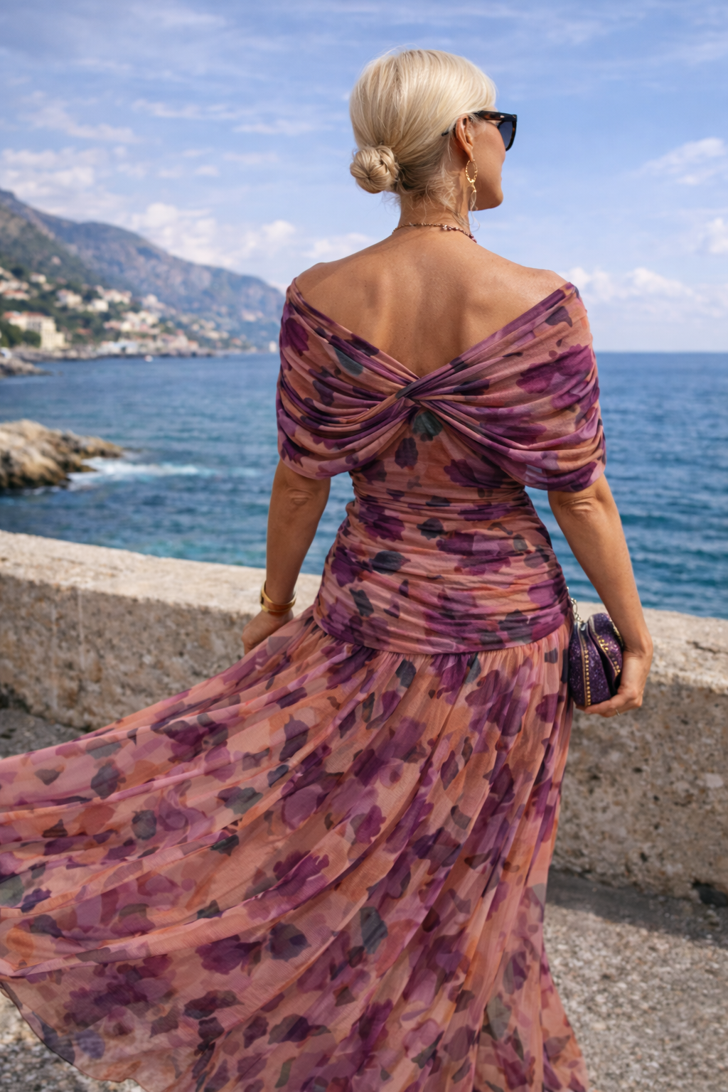 Robe maxi élégante pour fête avec décolleté en cœur