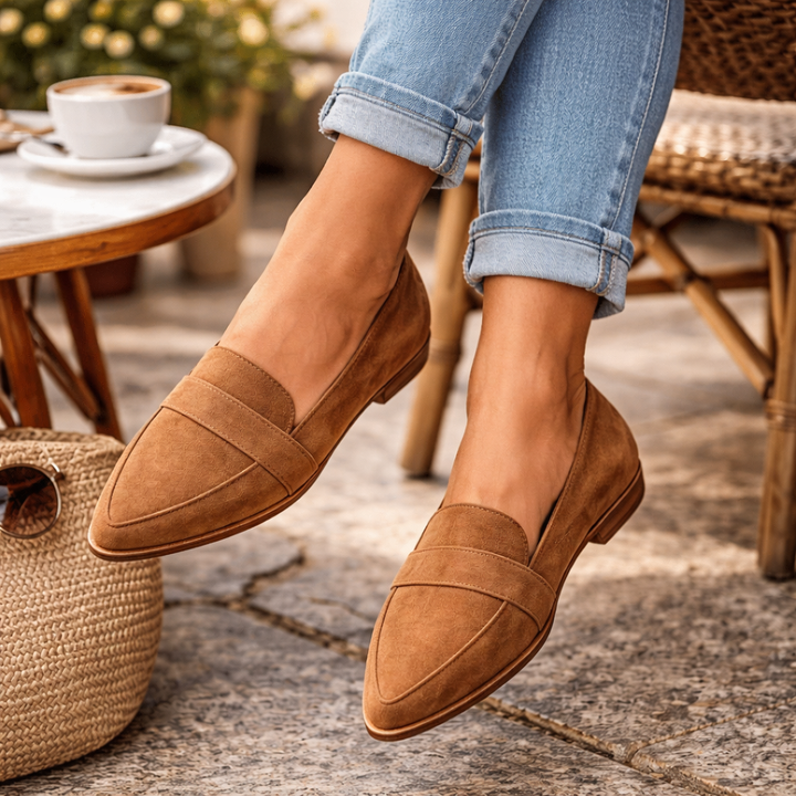 Mocassins Hellen – Élégance Intemporelle en Daim Doux