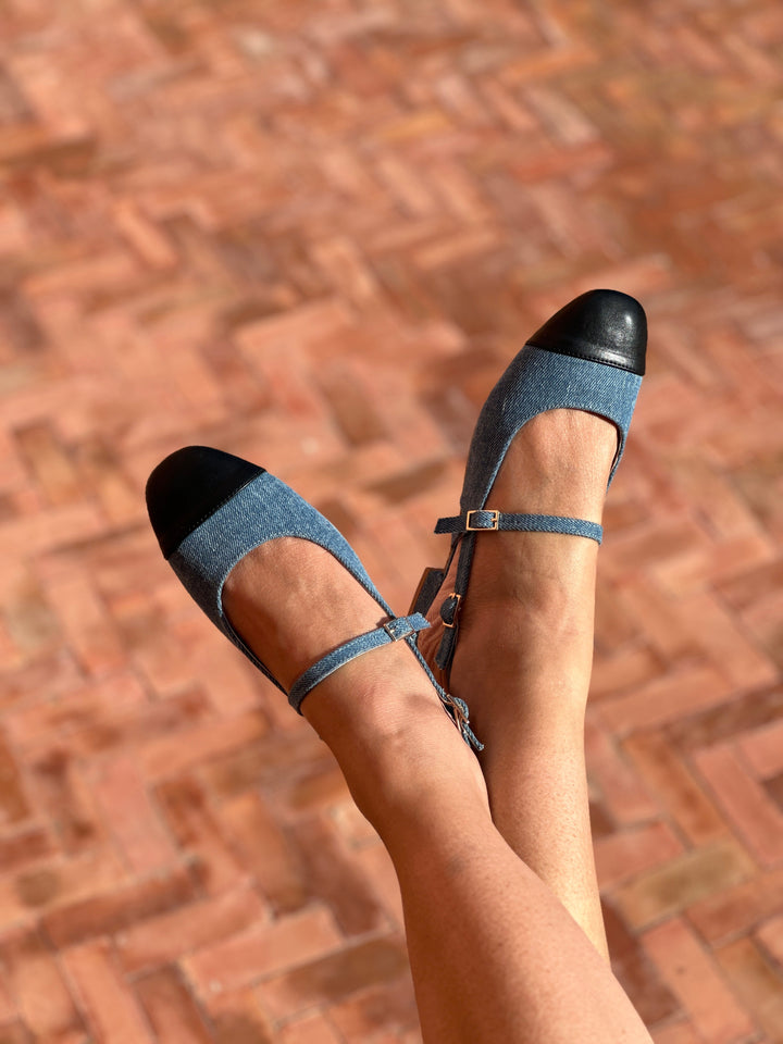 SlingBack Maria - Jeans