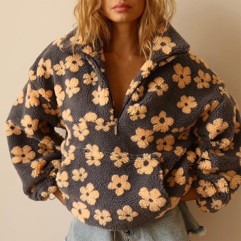 Masie | Bloom Fleece with Floral Details