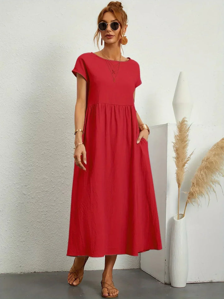 Gabrielle | Robe Élégante Fluide à Coupe Intemporelle