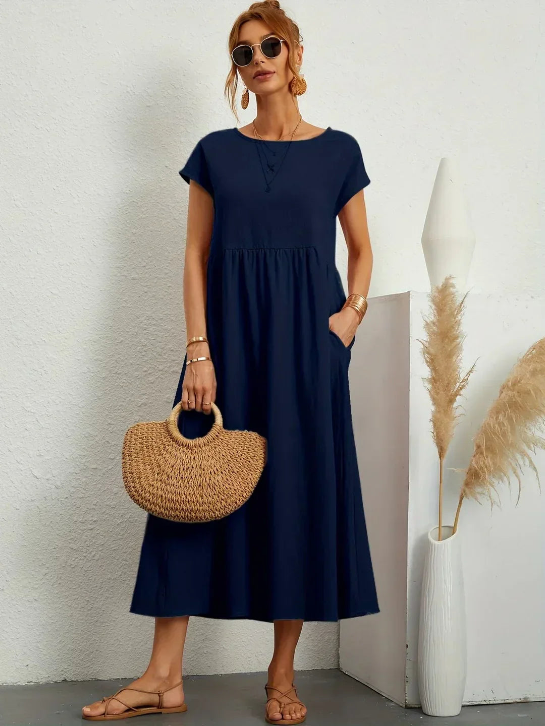Gabrielle | Robe Élégante Fluide à Coupe Intemporelle