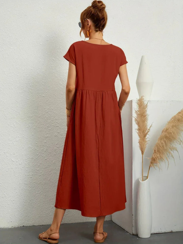Gabrielle | Robe Élégante Fluide à Coupe Intemporelle