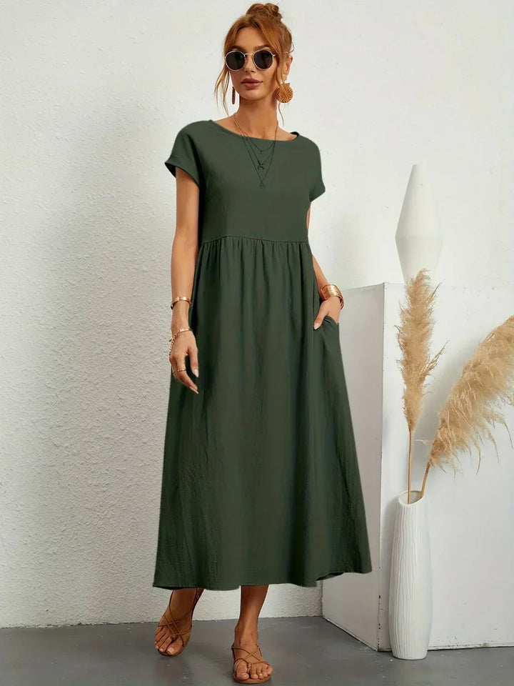 Gabrielle | Robe Élégante Fluide à Coupe Intemporelle