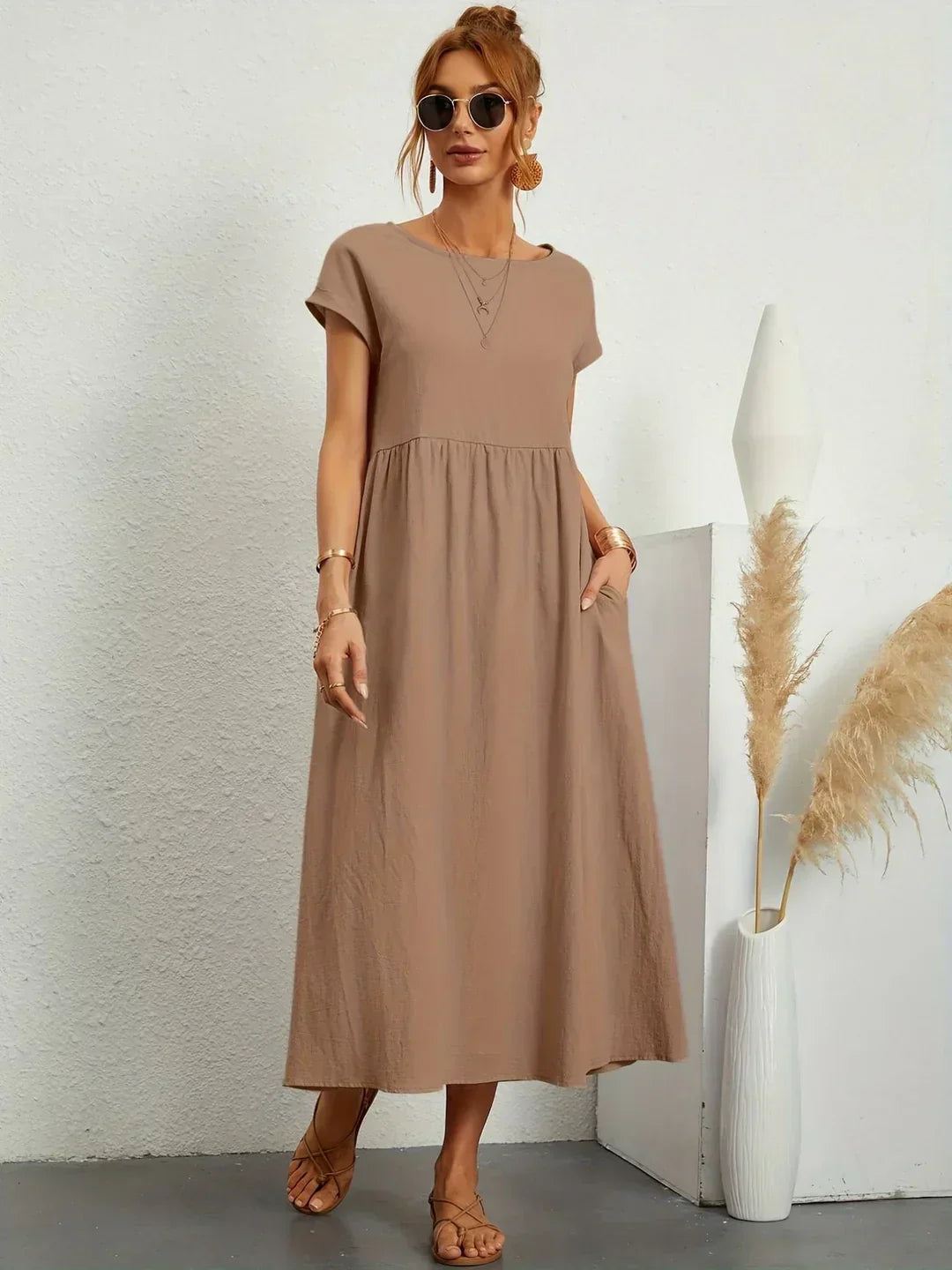 Gabrielle | Robe Élégante Fluide à Coupe Intemporelle