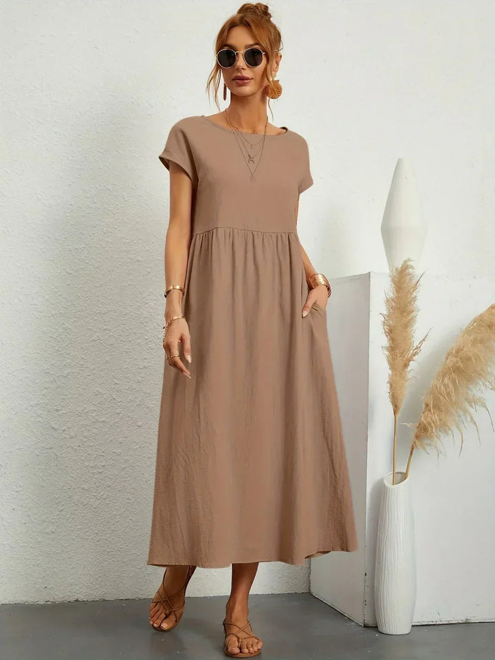 Gabrielle | Robe Élégante Fluide à Coupe Intemporelle