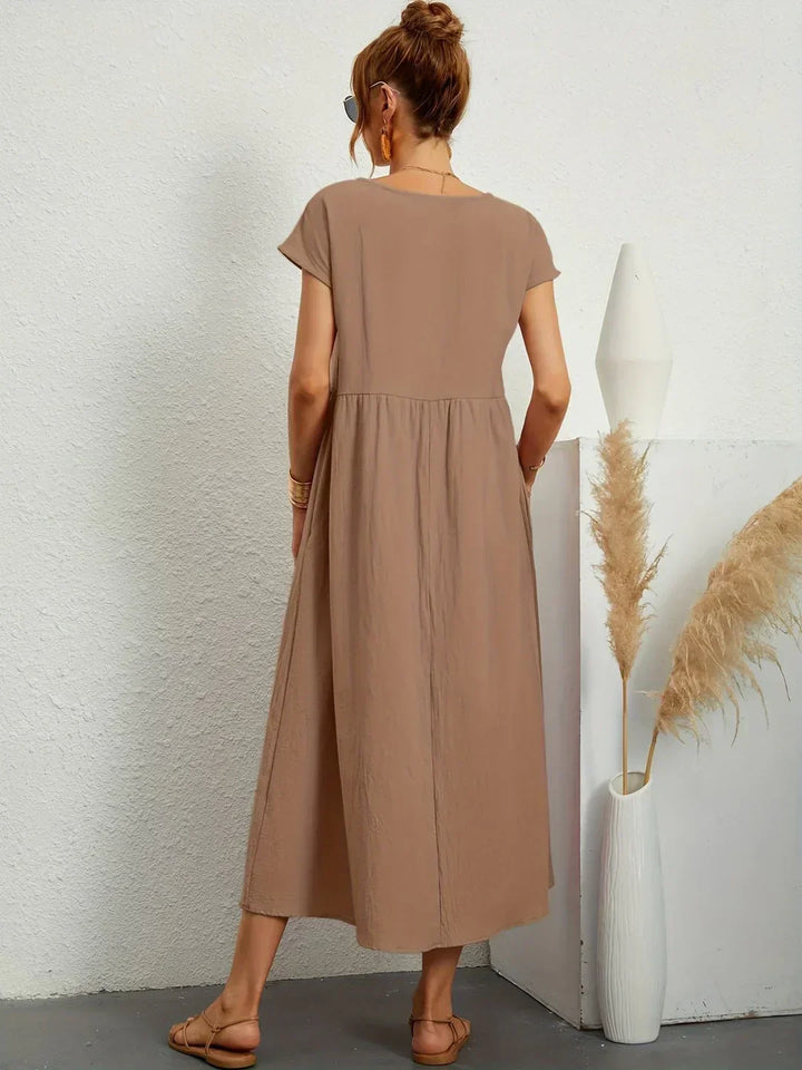 Gabrielle | Robe Élégante Fluide à Coupe Intemporelle