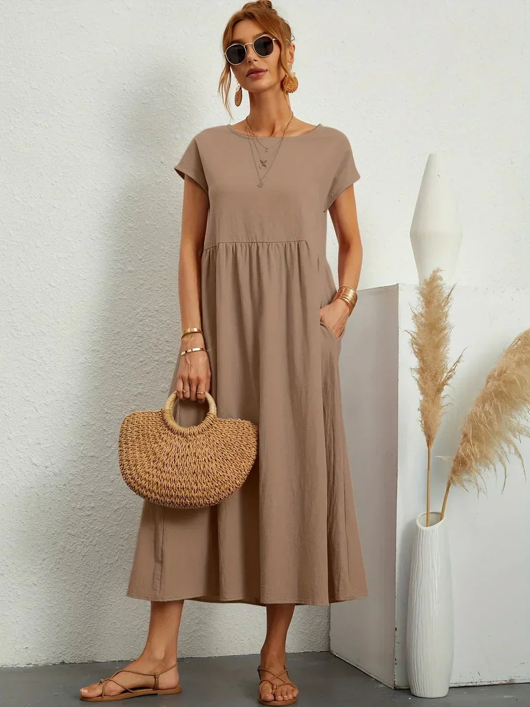 Gabrielle | Robe Élégante Fluide à Coupe Intemporelle