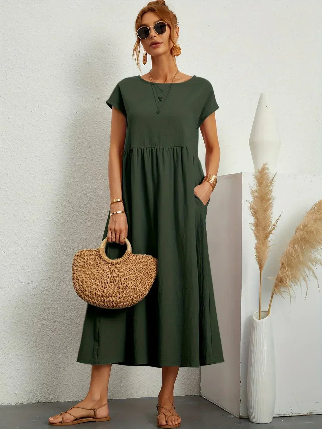 Gabrielle | Robe Élégante Fluide à Coupe Intemporelle