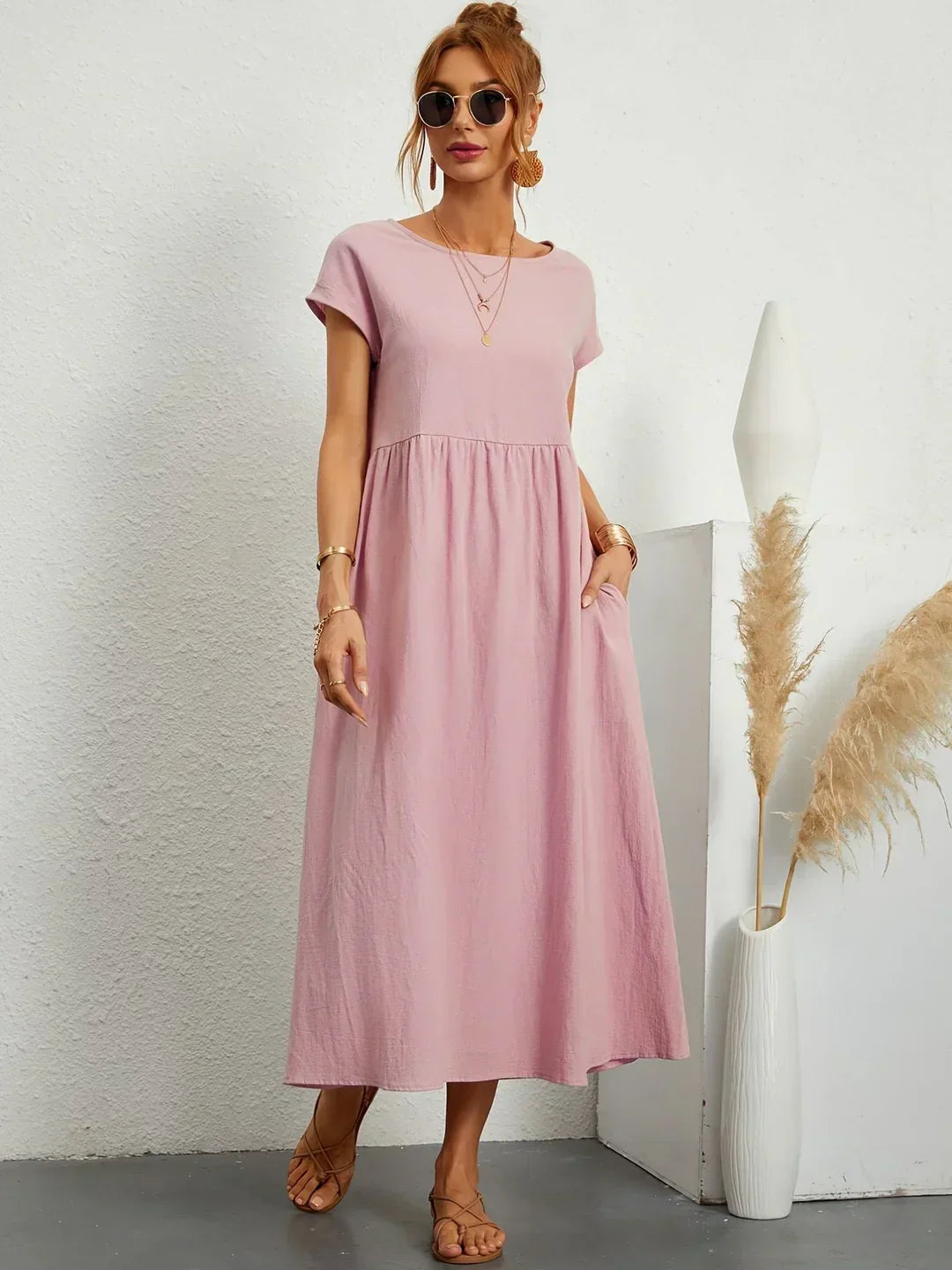 Gabrielle | Robe Élégante Fluide à Coupe Intemporelle