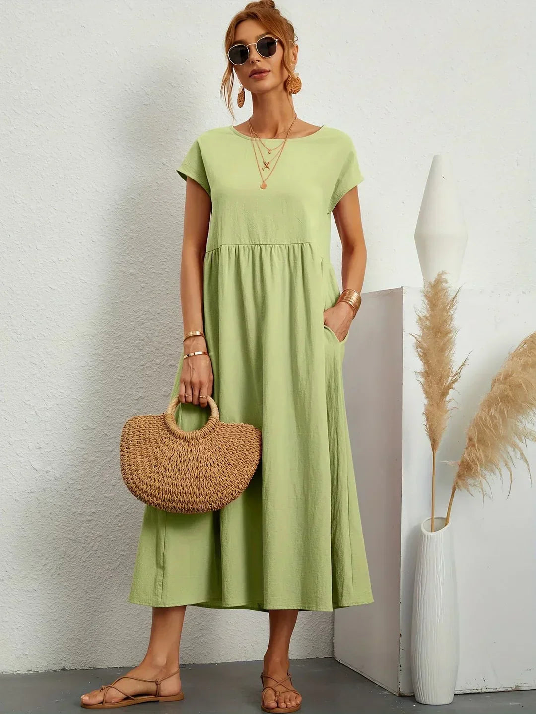 Gabrielle | Robe Élégante Fluide à Coupe Intemporelle