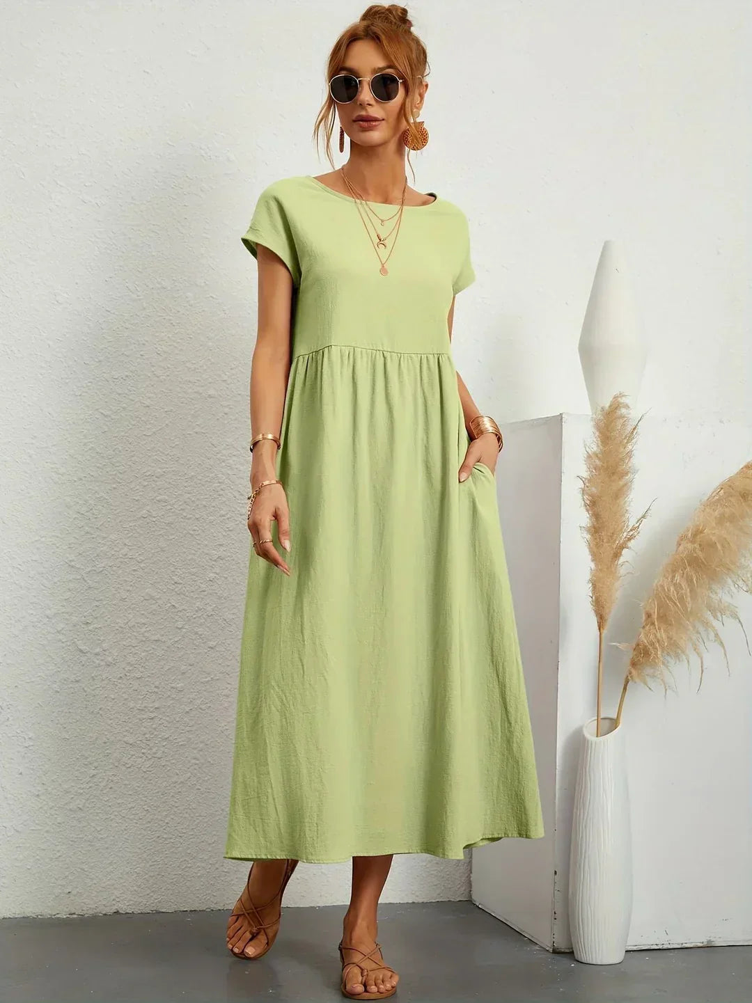 Gabrielle | Robe Élégante Fluide à Coupe Intemporelle