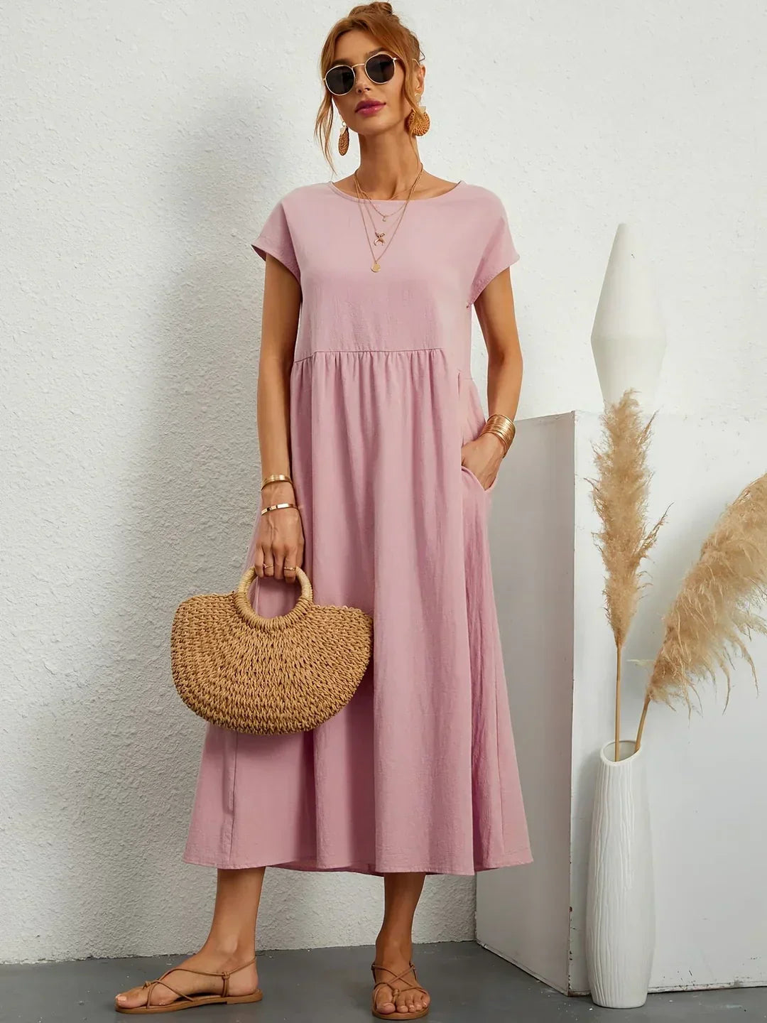 Gabrielle | Robe Élégante Fluide à Coupe Intemporelle