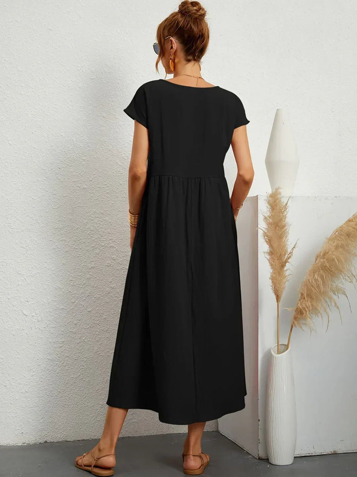 Gabrielle | Robe Élégante Fluide à Coupe Intemporelle