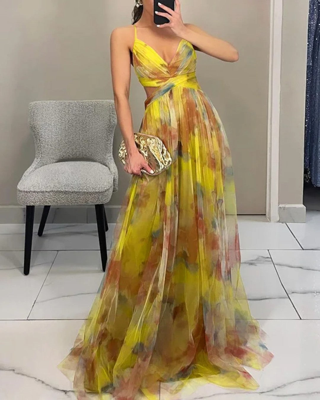 Giselle | Robe maxi envoûtante avec imprimé floral