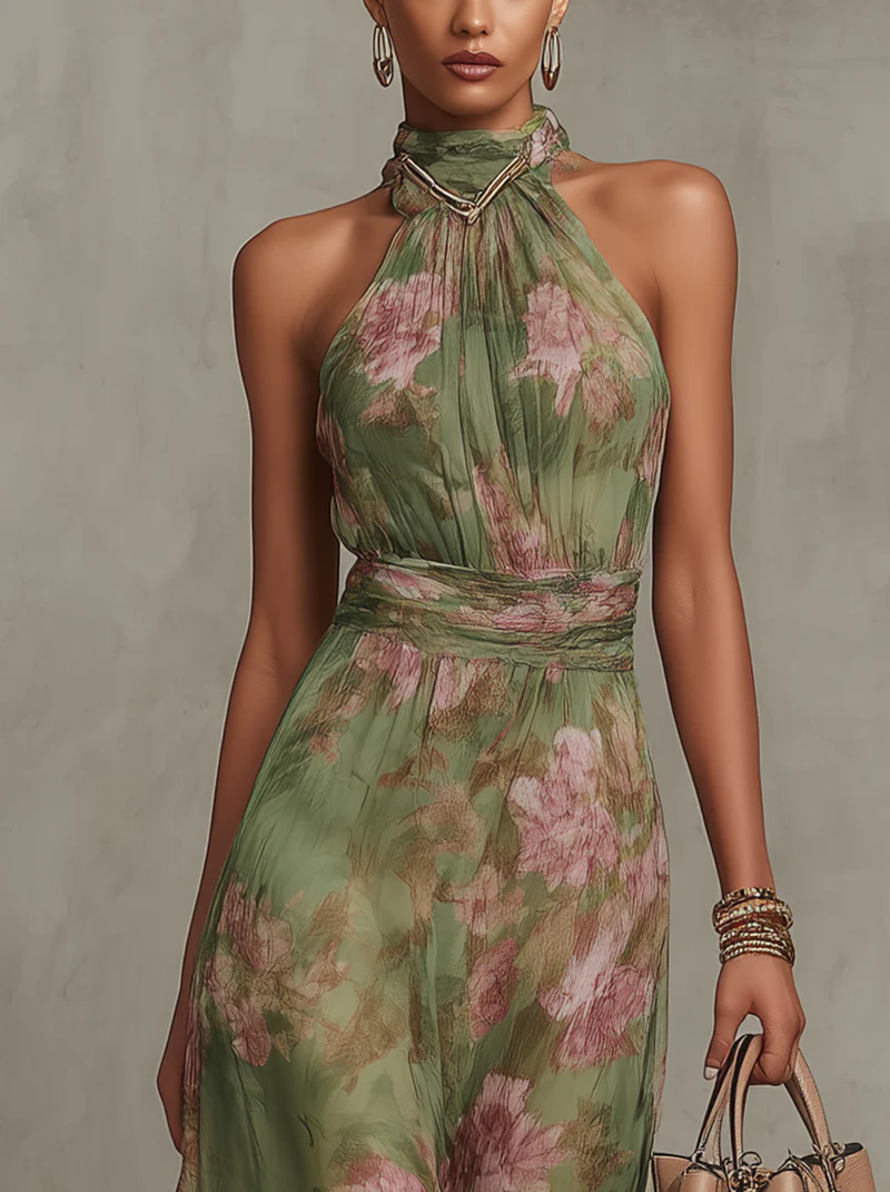 Livia™ | Robe Maxi Élégante à Imprimé Floral