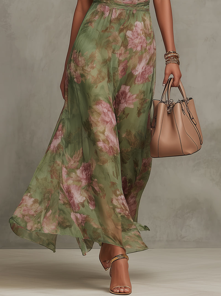 Livia™ | Robe Maxi Élégante à Imprimé Floral